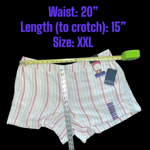 Gap Womens XXL Linen Blend Striped Shorts W/ Side & Back Pockets Elastic Waistba - Picture 7 of 10